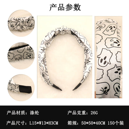 Cross-border wholesale Amazon Halloween pumpkin knotted hairband high cranial top headband hairpin high sense hair cave hair accessories