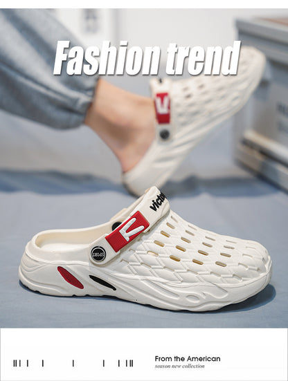 Hole Shoes Casual Thick-soled Non-slip Wear-resistant Beach Sandals Cross-border Large Size Dung-feeling Summer New Style Outer Wear Slippers