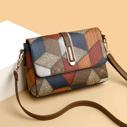 Small Square Bag for Women 2026 New Fashion Soft Leather Women's Shoulder Crossbody Bag Pure Color High-Quality Texture Middle-Aged Mom Bag