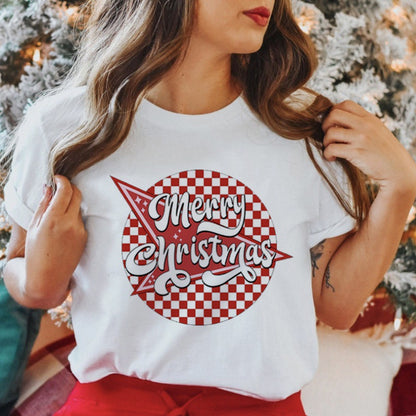 Women's New Product Merry Christmas Christmas Theme Christmas Tree plus size Trendy Top T-Shirt Women