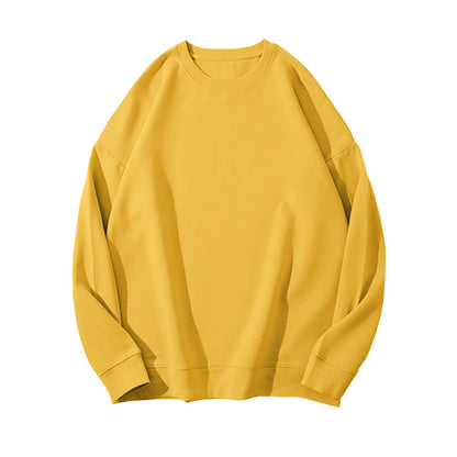 Solid Color Velvet Sweatshirt for Women in Autumn and Winter Korean Style Loose Casual Top T-Shirt Female Student Couple Outwear Bottoming Shirt