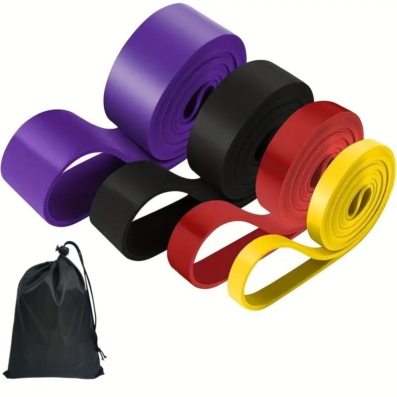 Fitness elastic belt pull-up resistance belt strength training elastic rope men's and women's yoga stretch auxiliary tension belt