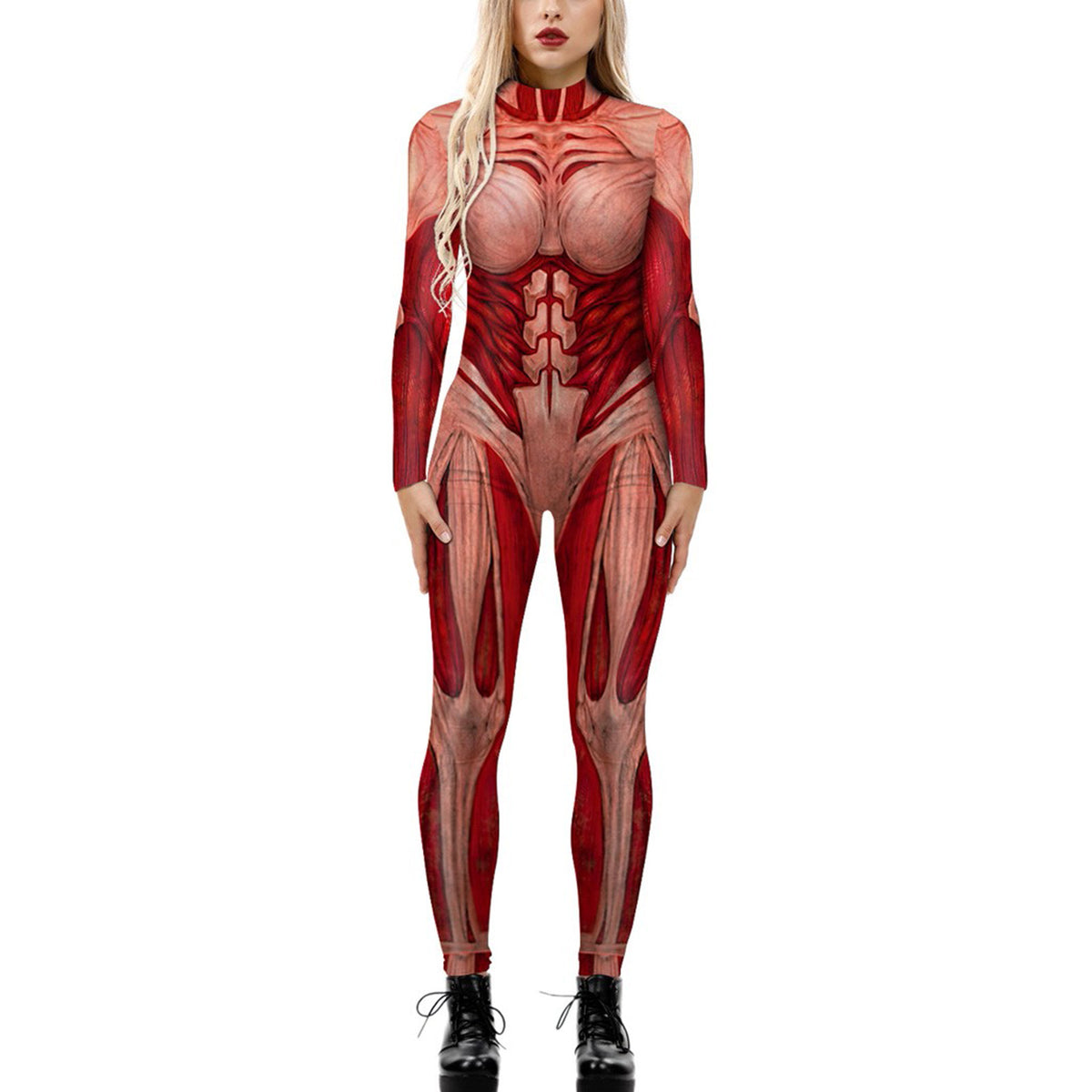 European and American New funny long-sleeved Halloween jumpsuit