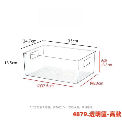 Food-Grade Storage Box, Acrylic Refrigerator Storage, Desktop Book Storage Box, Student Dormitory Sundries, Facial Mask Organization