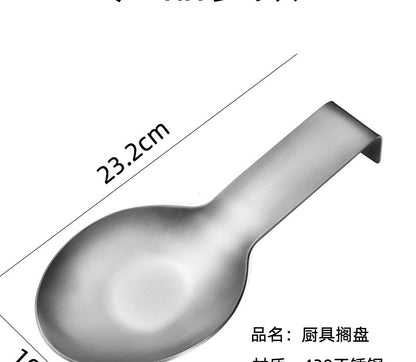 Stainless Steel Hot Pot Tray Spoon Kitchen Soup Spoon Pad Rack Holer Colander Hotel Self-service Rice Spoon Shelving Tray Storage Tray