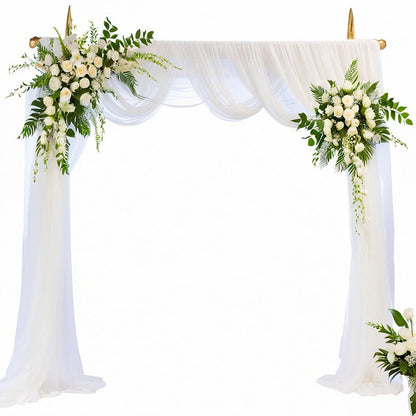 Wedding gauze curtain white gauze cross-border outdoor gauze curtain scene background decoration party wedding gauze wedding arch