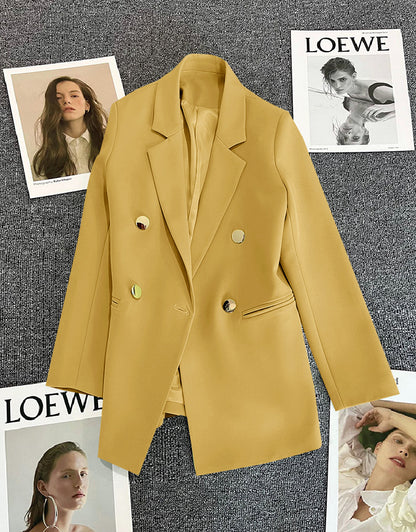 Orange Suit Jacket Women's 2025 Spring and Autumn New Korean High-end Temperament Popular Suit 22 Colors