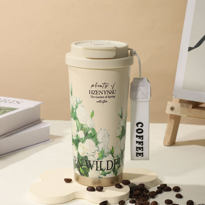 Summer Insulated Stainless Steel Water Cup, Thermos Cup, Coffee Cup, Double-Layer Car Cup, Smart Display Gift Cup, Customizable
