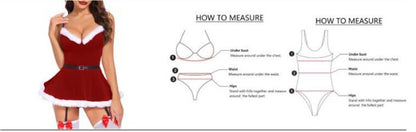 Cross-Border Amazon Christmas Sexy Lingerie Gold Velvet Temptation Passionate Christmas Uniform Suspender Skirt Queen Performance