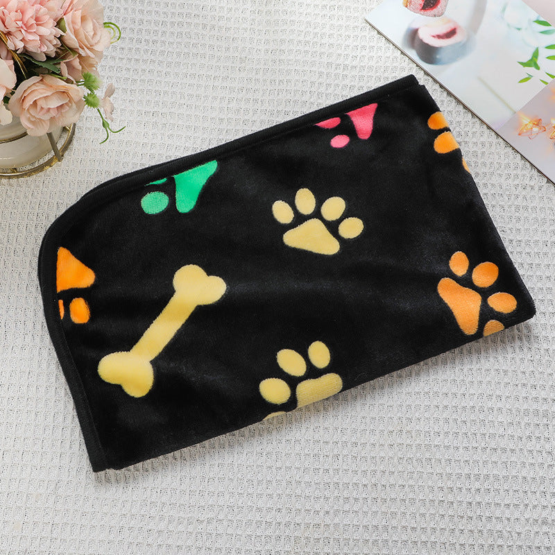 Cross-border pet blanket mat cat and dog flannel blanket autumn and winter warm blanket pet sleeping mat wholesale