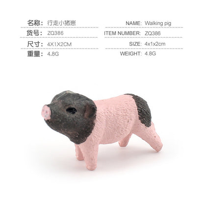 Children's Artificial Farm Poultry Ornaments Plus Pig Model Male and Female Pig Hugging Pig Worker Creative Pig Raising Hand Toy