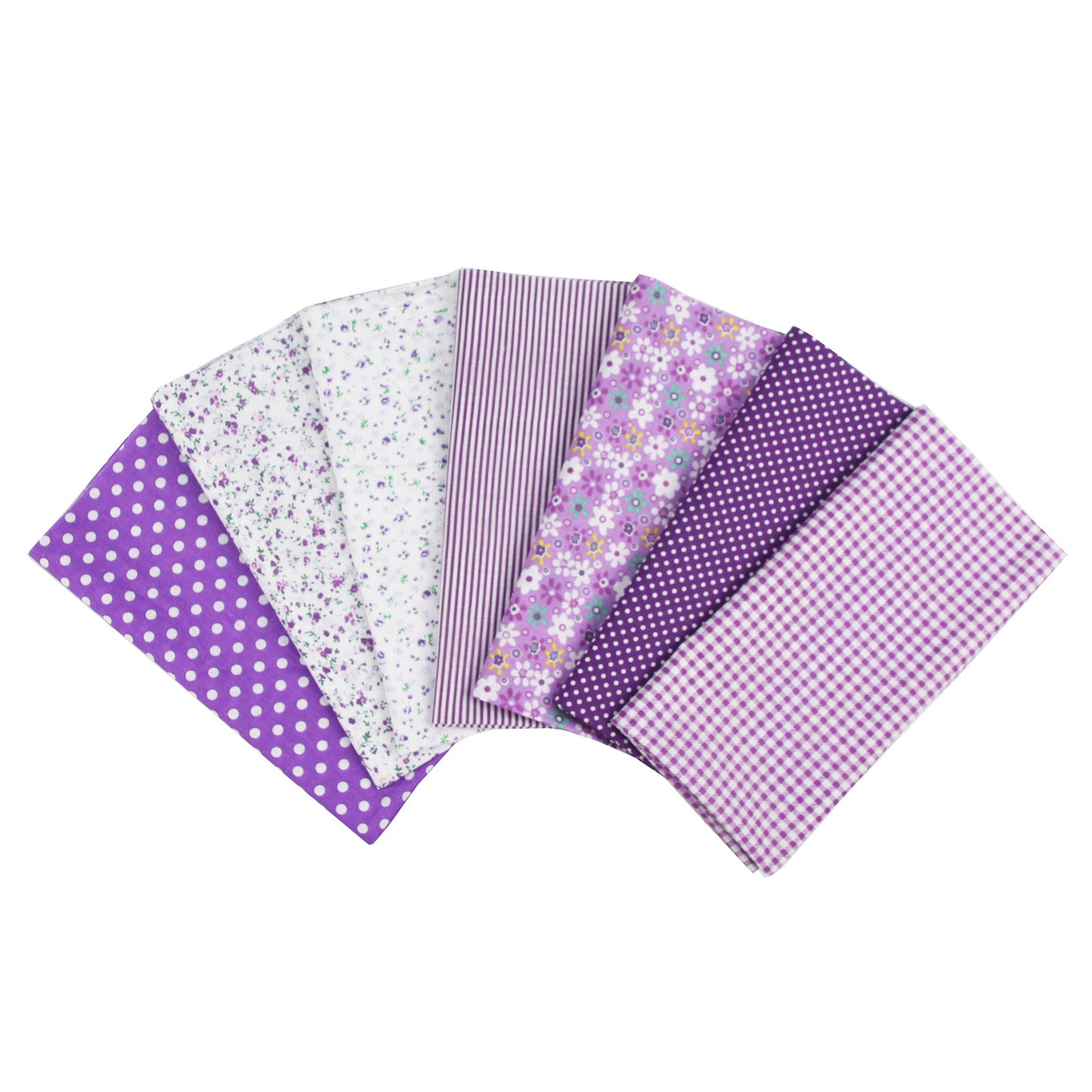 7 Color Patchwork Cloth Group Plain Flower Cloth Broken Plaid Dot DIY Cotton Small Fresh Plant Printing Cloth