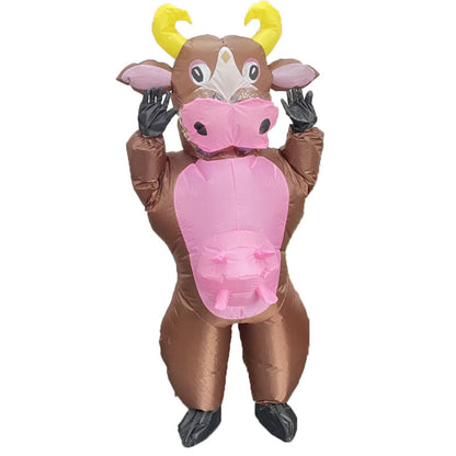 Cross-Border Popular Halloween Creative Cartoon Toys Party Activities Cute Animal Props Hippo Inflatable Costumes
