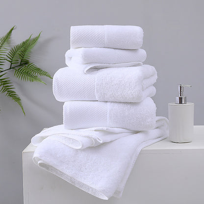 Hotel towel bath towel extra large absorbent pure cotton beauty salon hotel hot spring bed & breakfast white towel bath towel can add Logo