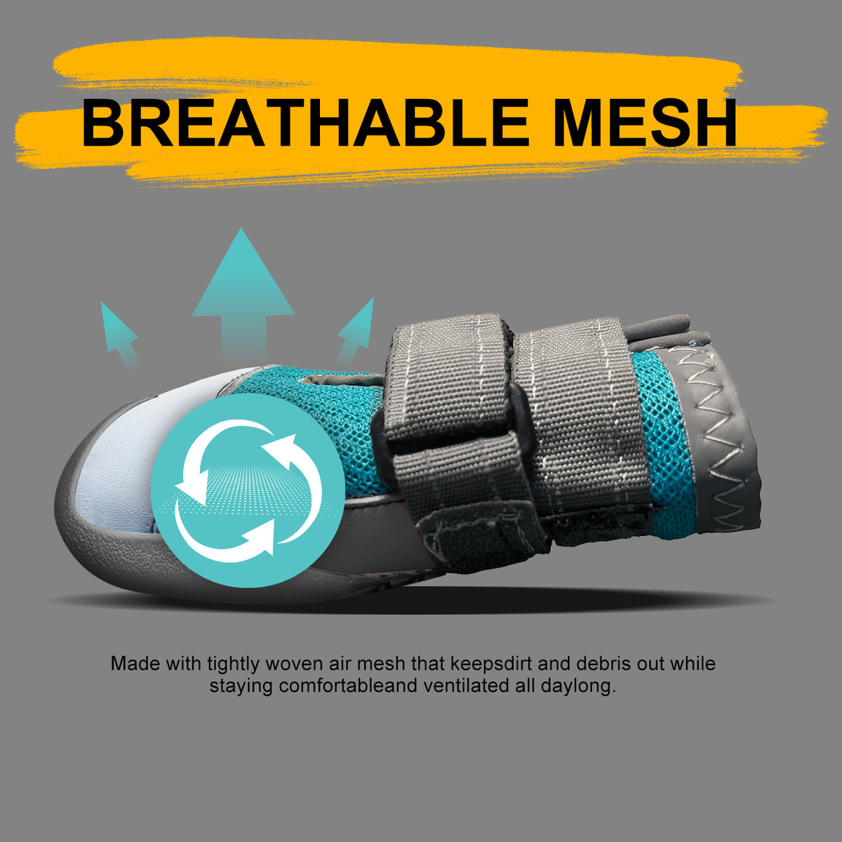 New Dog Shoes Amazon Cross-Border Pet Mesh Breathable Dog Shoes Non-Slip Wear-Resistant Heat-Insulating Pet Shoes
