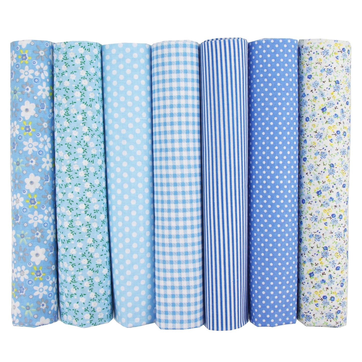 7 Color Patchwork Cloth Group Plain Flower Cloth Broken Plaid Dot DIY Cotton Small Fresh Plant Printing Cloth