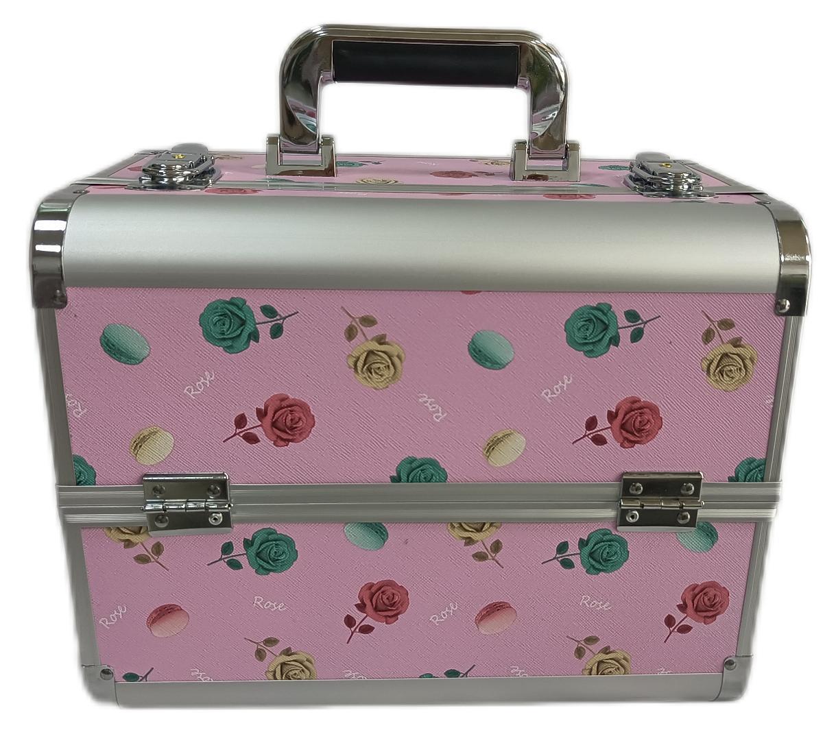 Manufacturer's Ready-Made Wholesale and Retail Professional Makeup Box, Beauty and Manicure Box, Double-Layer Large-Capacity Portable Makeup Box
