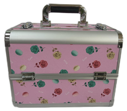 Manufacturer's Ready-Made Wholesale and Retail Professional Makeup Box, Beauty and Manicure Box, Double-Layer Large-Capacity Portable Makeup Box