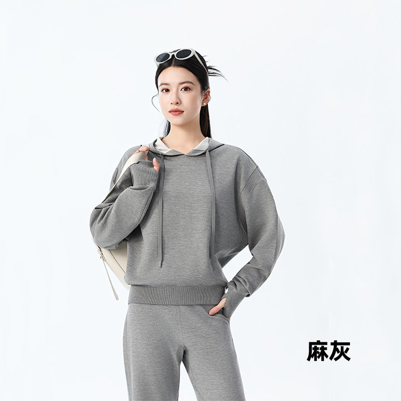 Couple Style Air Layer Hooded Top for Women, Lightweight, Breathable, High-End, Slim, Casual, Loose Sweatshirt, New Trendy Brand