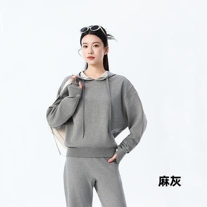 Couple Style Air Layer Hooded Top for Women, Lightweight, Breathable, High-End, Slim, Casual, Loose Sweatshirt, New Trendy Brand