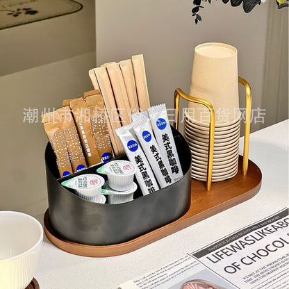 High-value Paper Cup Holder Disposable Cup Taker Desktop Coffee Table Storage Rack Tea Cup Coffee Cup Cup Holder