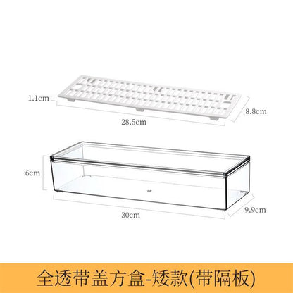 Food-Grade Storage Box, Acrylic Refrigerator Storage, Desktop Book Storage Box, Student Dormitory Sundries, Facial Mask Organization