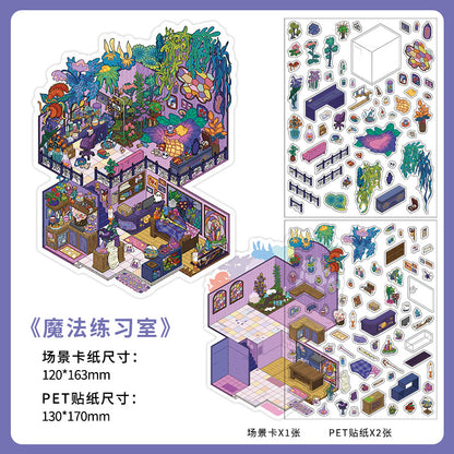 Infeel.Me Extra Large Scenery Stickers Today's Business Hours Open - Part Twelve DIY Journal Scene Stickers