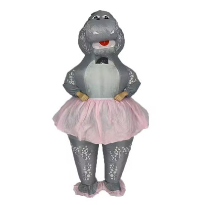 Cross-Border Popular Halloween Creative Cartoon Toys Party Activities Cute Animal Props Hippo Inflatable Costumes