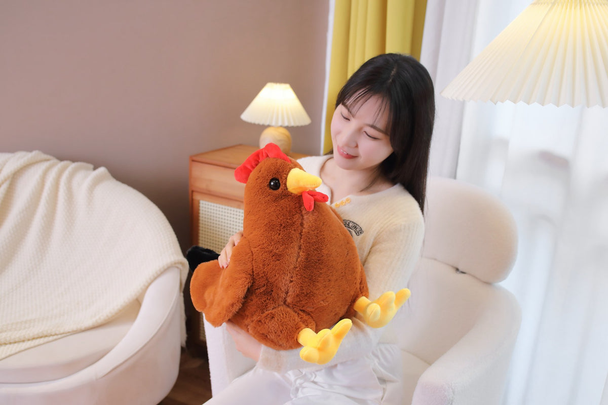 New Cute Big Cock Doll Cross Border Plush Toy Hen Doll Girl Sleeping Pillow Home Decorations