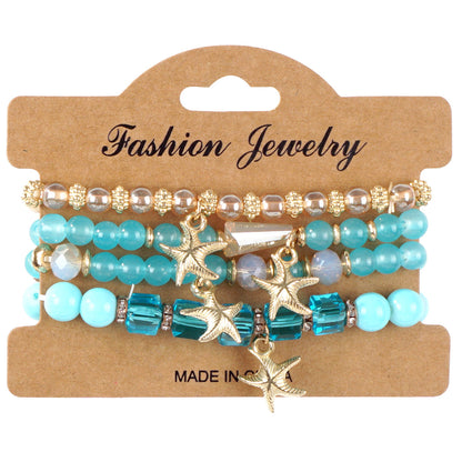 European and American Cross-Border Hot-Selling New Bohemian Bracelets Creative Tassel Multi-Layer Beaded Bracelets Fashion Jewelry