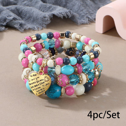 European and American Cross-Border Hot-Selling New Bohemian Bracelets Creative Tassel Multi-Layer Beaded Bracelets Fashion Jewelry
