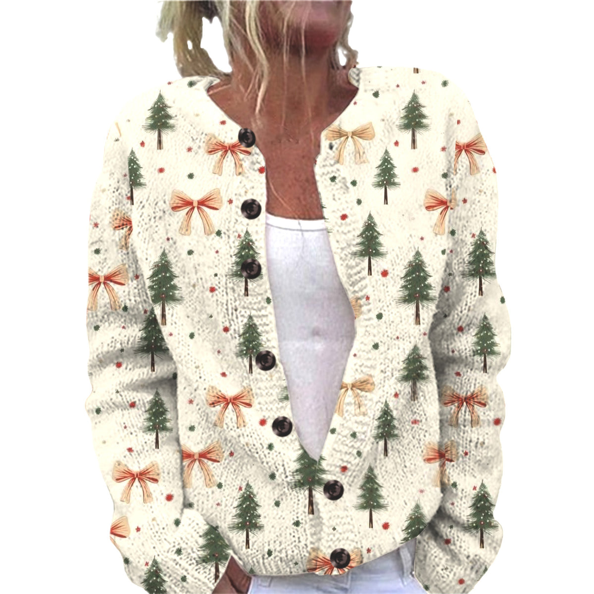 Ll-Yk1 Halloween Cardigan Round Neck Long-Sleeved 3D Printed Sweater European and American Cross-Border Casual Women's Clothing Amazon Theme