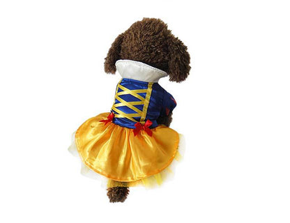 Dog Clothes Snow White Skirt Halloween Pet Dog Clothes Teddy Bears Schnery Pet Costume