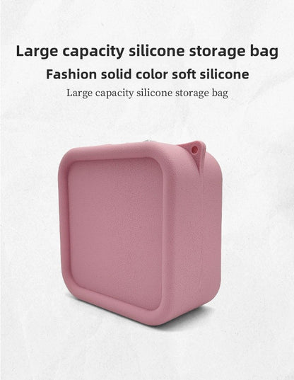 Large-Capacity Lightweight Data Cable Power Bank Storage Creative Makeup Bag Silicone Travel Storage Bag Toiletries