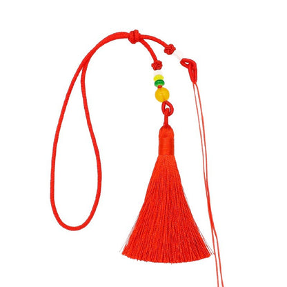 Tassel Handle Piece with Tassel, Handmade Woven DIY Short Sword Tassel Pendant