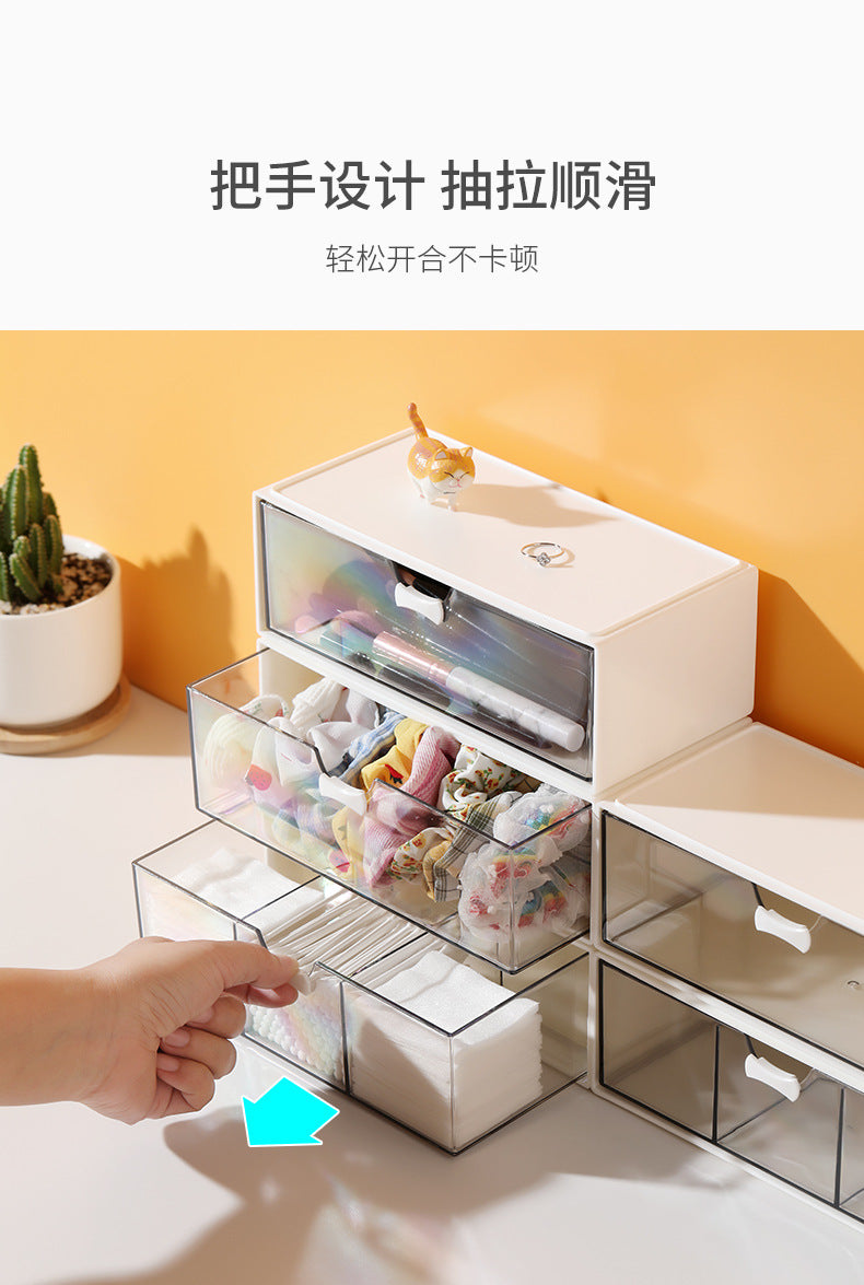 Transparent Storage Box Cosmetics Organizer Desktop Lipstick Makeup Brush Skin Care Product Pen Holder Makeup Box Storage Shelf