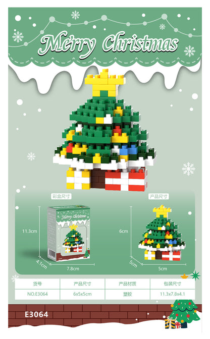 What is the cross-border Christmas building block ball micro-particle assembly puzzle snowman Christmas tree ornaments boys and girls gifts