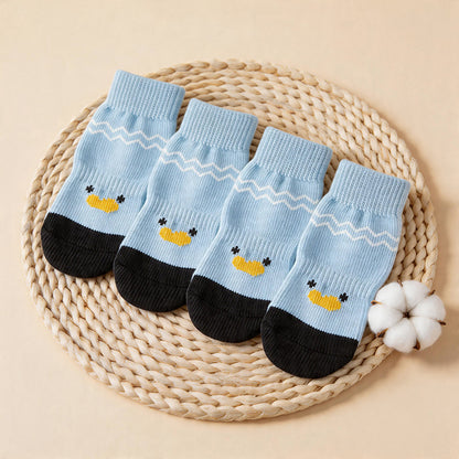 New pet socks, dog socks that stay on when out, cross-border bestseller, non-slip socks for small dogs with double-sided adhesive