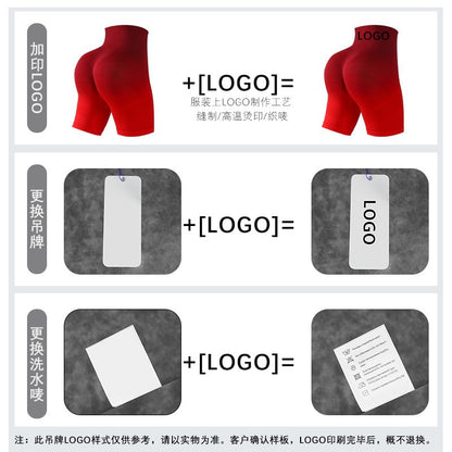 Extra Fat and Enlarge Cross-Border Smiling Face Honey Buttocks Women's High-Waisted Quick-Drying Seamless Tight-Fitting Three-Point Fitness Pants Sports Yoga Shorts