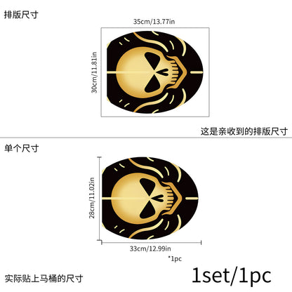 MT-WS1-6 foreign trade Halloween decorative toilet stickers personalized toilet bathroom toilet stickers wholesale