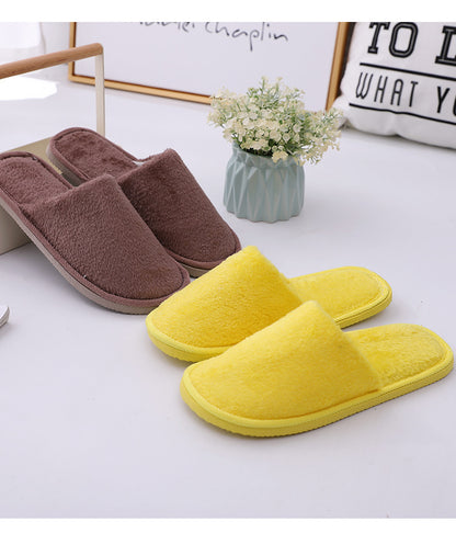 New plush indoor home autumn and winter wooden floor warm EVA moon cotton slippers Cixi men and women couples