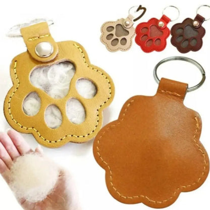 New Pet Hair Storage Bag, Dog Paw Keychain Pendant, Cat and Dog Hair Storage Keychain