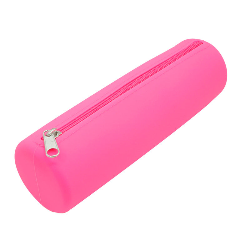 Round Silicone Bag Large Capacity Travel Multi-Purpose Toiletries Storage Bag Stationery Cosmetic Storage Box Storage