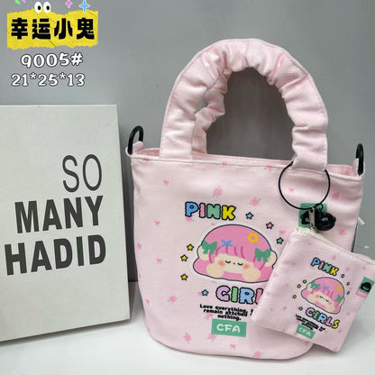 New Girls Handbag Storage Bag Cute Lunch Box Bag Handbag Mother Bag Korean Cartoon Bag Hand Bag