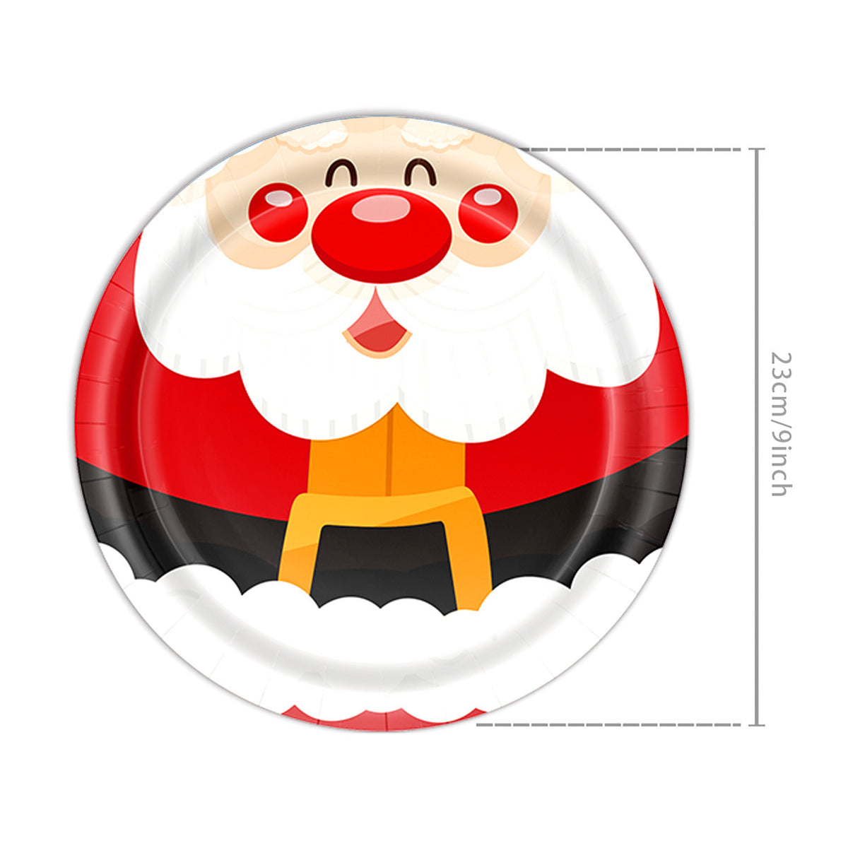 Amazon New Product Christmas Decoration Party Tableware Cartoon Snowman Christmas Napkin Party Holiday Paper Plate