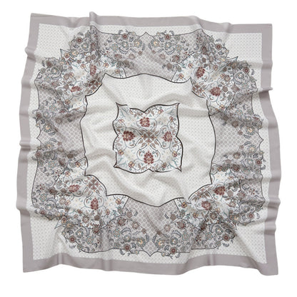 Cross-Border New Product Voile Print 110 Square Scarf Classic Lace Scarf Turban Malaysian Shawl