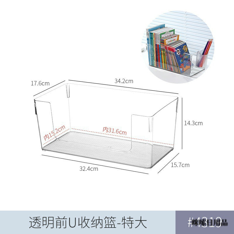 Storage Box PET Transparent Acrylic Rectangular Cosmetic Station Snack Kitchen Sundries Storage Box with Lid