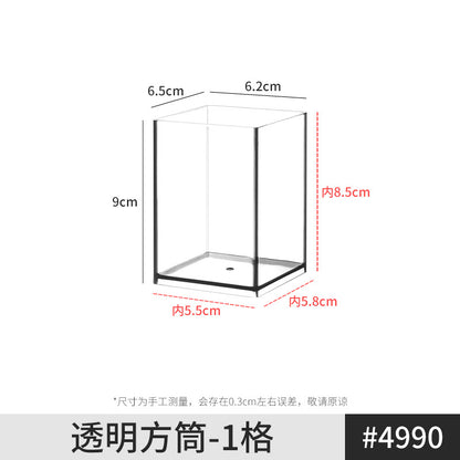 Transparent Storage Box Cosmetics Organizer Desktop Lipstick Makeup Brush Skin Care Product Pen Holder Makeup Box Storage Shelf