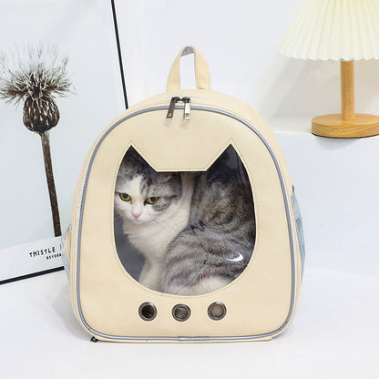 Pet Supplies Cat Carrier Backpack, Space-Style Bag, Light Transparent Pet Carrier, Comfortable and Breathable Cat Backpack, Large Capacity