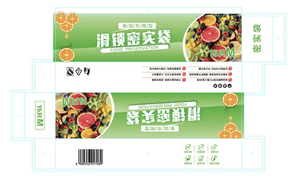 Dense Bag Zipper Fresh-Keeping Bag Refrigerator Freezer Refrigeration Removable Storage Seal Bag Self-Sealing Waterproof Thickeneding and Widening